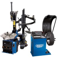 Draper Expert Tyre Changer with Assist Arm and Wheel Balancer Kit - 02152