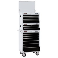 Draper Expert Combined Roller Cabinet and Tool Chest, 15 Drawer, 26\", White - 04597