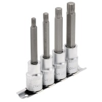Draper Expert Spline Socket Bit Set, 1/2\" Square Drive (4 Piece) - 16350