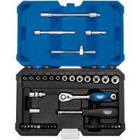 Draper Expert Multi-Drive Metric Socket Set 1/4\" Square Drive - 43 Piece