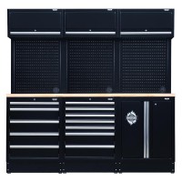BUNKER Modular Storage Combo with Hardwood Worktop (14 Piece) - 27206