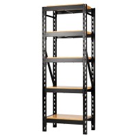 BUNKER 5 Tier Racking with Hardwood Shelving, 750mm - 27998