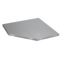 BUNKER Modular Stainless Steel Worktop for Corner Cabinet, 865mm - 33203