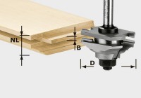 Festool 490643 Profile Tongue Cutter HW S8 D46 x D12-FD