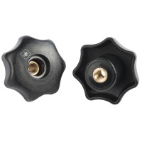 STAR KNOBS FULLY THREADED FEMALE M6 NYLON (PAIR)
