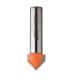 CMT V-Grooving Router Bits (90�) - 6.35 dia x 8mm cut x 1/4 shank