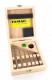 Famag 6 pc Set Brad point drill bit � 3 4 5 6 8 mm and VARIO countersink (90�) in Wooden Case