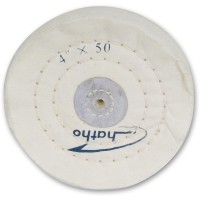 PROXXON 28002 BLEACHED MUSLIN POLISHING WHEEL SOFET 100MM DIA X