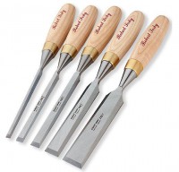 Robert Sorby 5530 - 5 Piece Bevel Edge Chisel Set - Ash Handled