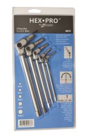 BONDHUS HP5-IC-70B Hex Pro Pivot Head Wrench Set - 5 pcs - 4mm-10mm, 00070