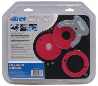 Kreg PRS4036 Kreg Precision Router Table Insert Plate w/ Level-Loc Rings (predrilled for Bosch & Porter Cable)