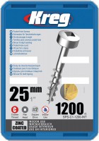 Kreg SPS-C1-1200-EUR Kreg Pocket Hole Screws - 25mm / 1\" x 6 Coarse, Pan-Head, qty 1200