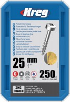 Kreg SPS-C1-250-EUR Kreg Pocket Hole Screws - 25mm / 1\" x 6 Coarse, Pan-Head, qty 250