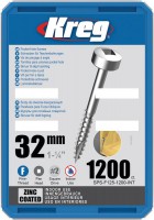 Kreg SPS-F125-1200-EUR - Kreg Pocket Hole Screws - 32mm / 1-1/4\" x 6 Fine, Pan-Head, qty 1200