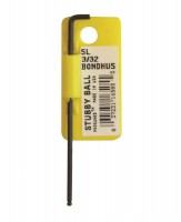 BONDHUS SBL3/32 Stubby Ball End Hex Allen Key 3/32\" - L3.4\", 16505