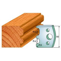 CMT SPINDLE MOULDER CUTTERS - Knives and Limiters 40mm - profile 007