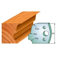 CMT SPINDLE MOULDER CUTTERS - Knives and Limiters 40mm - profile 064