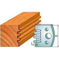 CMT SPINDLE MOULDER CUTTERS - Knives and Limiters 40mm - profile 076