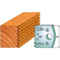 CMT SPINDLE MOULDER CUTTERS - Knives and Limiters 40mm - profile 077