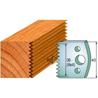 CMT SPINDLE MOULDER CUTTERS - Knives and Limiters 40mm - profile 117 - 690.117 - 691.117 Package