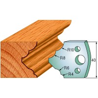 CMT SPINDLE MOULDER CUTTERS - Knives and Limiters 40mm - profile 125 - 690.125 - 691.125 Package