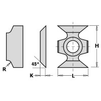 CMT Edge Rounding / Chamfering Reversible Knives