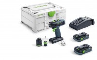 Festool 576447 Cordless Drill T 18+3 HPC 4,0 I-Plus