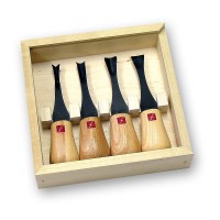 Flexcut 4 Piece Wide Format Palm Carving Tool Set - FR404