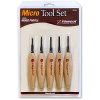 Flexcut 5 Piece Mixed Profile 4mm Micro Carving Tool Set - MT940