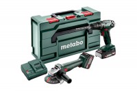 Metabo Combo Set 2.4.3, BS 18 + W 18 L 9-125, 18V Set in MetaBOX