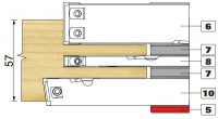 Trend Modular Window System BOTTOM TENON BEV DISC 31.75MM Tool Number 10